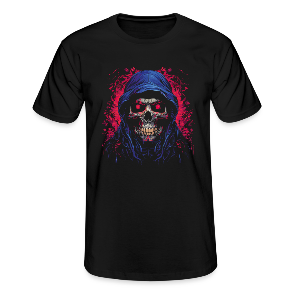 Gruseliges Totenkopf-Kunstwerk - Männer-T-Shirt von Fruit of the Loom - Schwarz