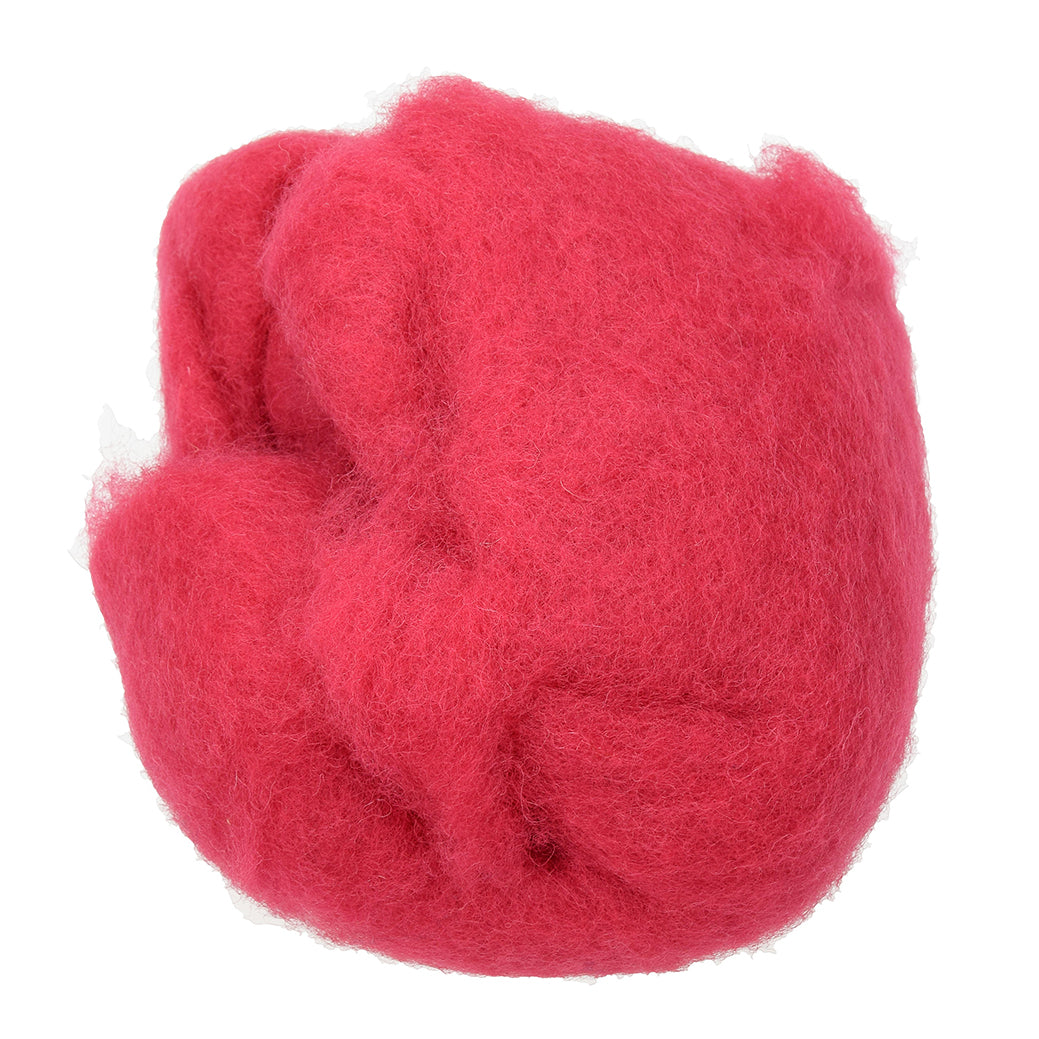 Wolle zum Filzen reine Schurwolle  30 g fuchsia