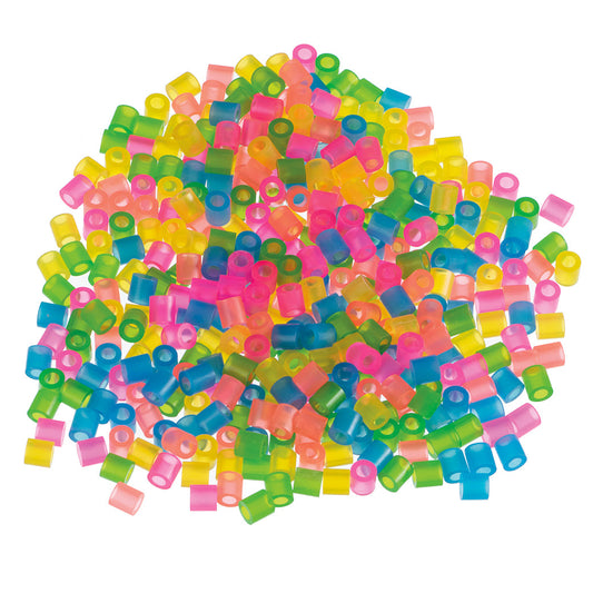 NABBI® Bügelperlen im Henkeleimer ~Ø 5 x H 5 mm 5.000 Stk. Neon Mix