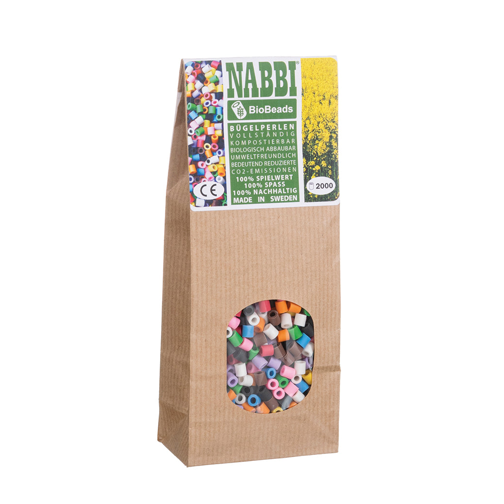 NABBI® BioBeads biologisch abbaubar ~Ø 5 x H 5 mm 2.000 Stk. 10 Farben Mix