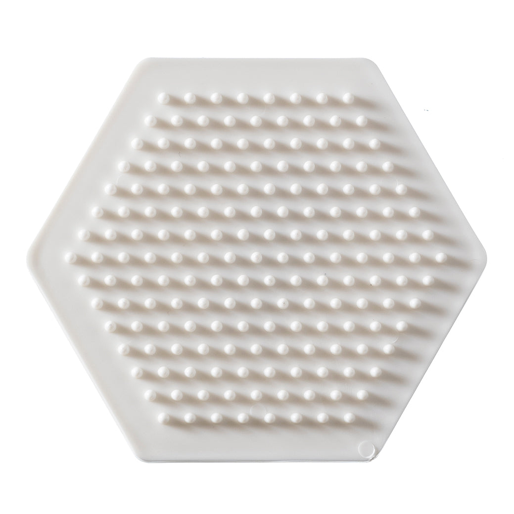 NABBI® BioBeads Legeplatte Hexagon 9 cm  weiß