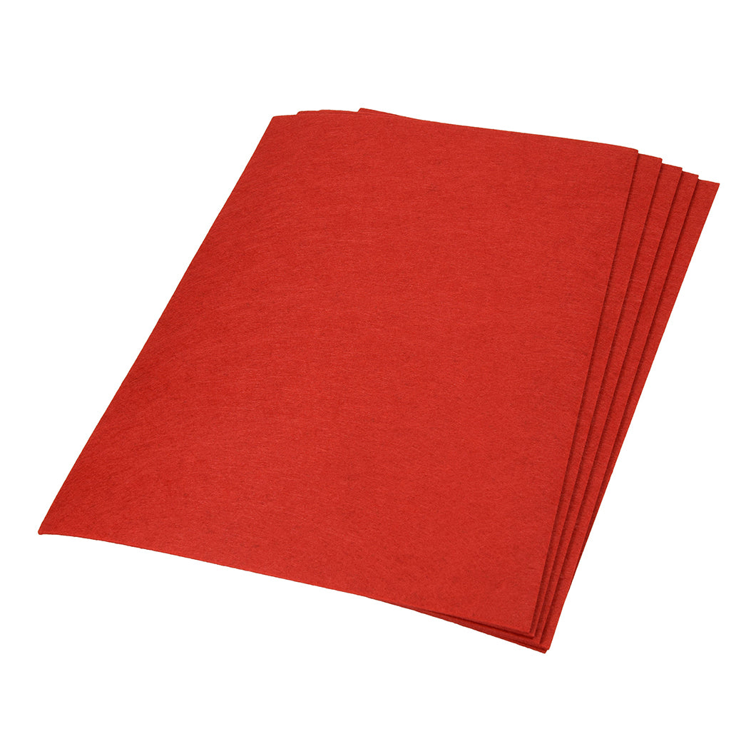 Filzplatte für Dekorationen 30 x 45 cm x ~3,0 mm ~450 g/m² rot