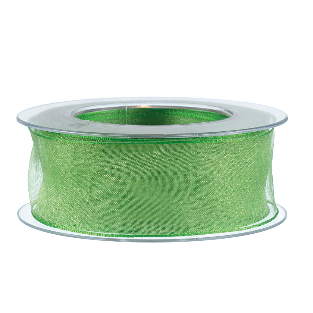 Drahtband Organza  40 mm  grün