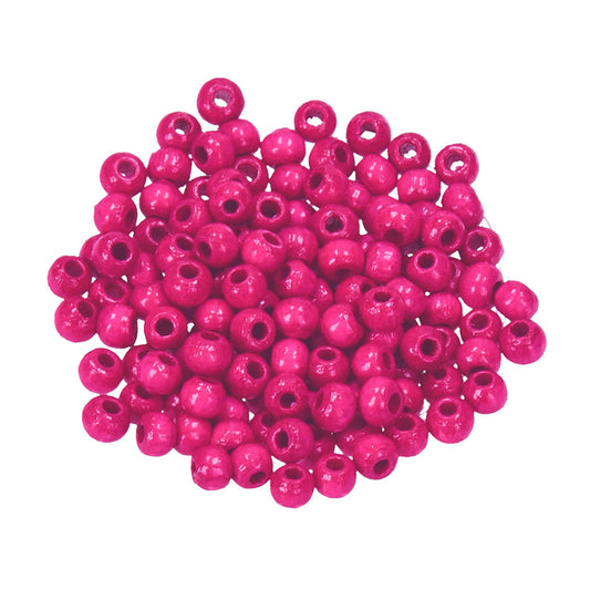 Holzperlen Bohr ø 1,5 mm 4 mm 150 Stk. pink