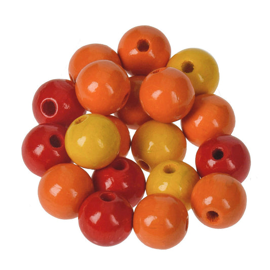 Holzperlen Ton in Ton 12 mm / ø 3,0 mm 25 g / ~ 40 Stück gelbmix