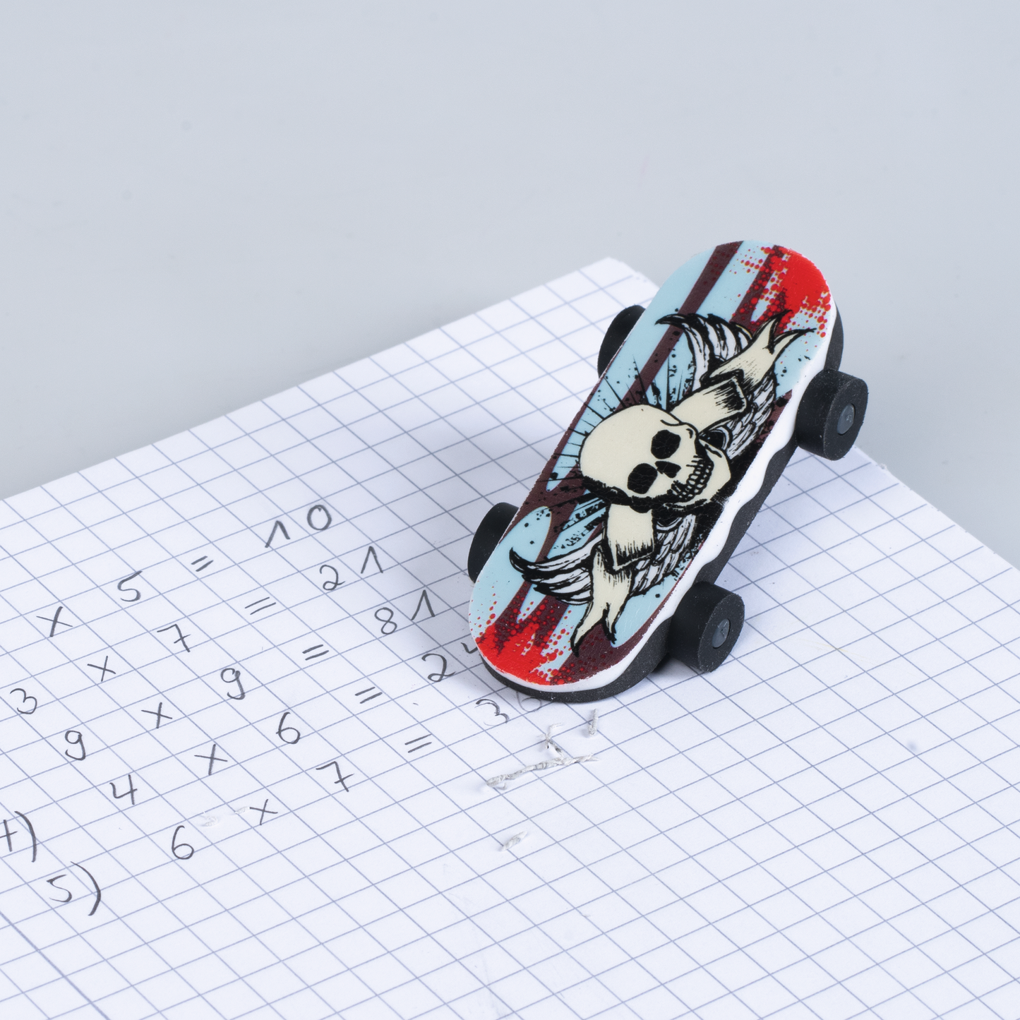 Radiergummi 3D „Skateboard“, mehrfarbig