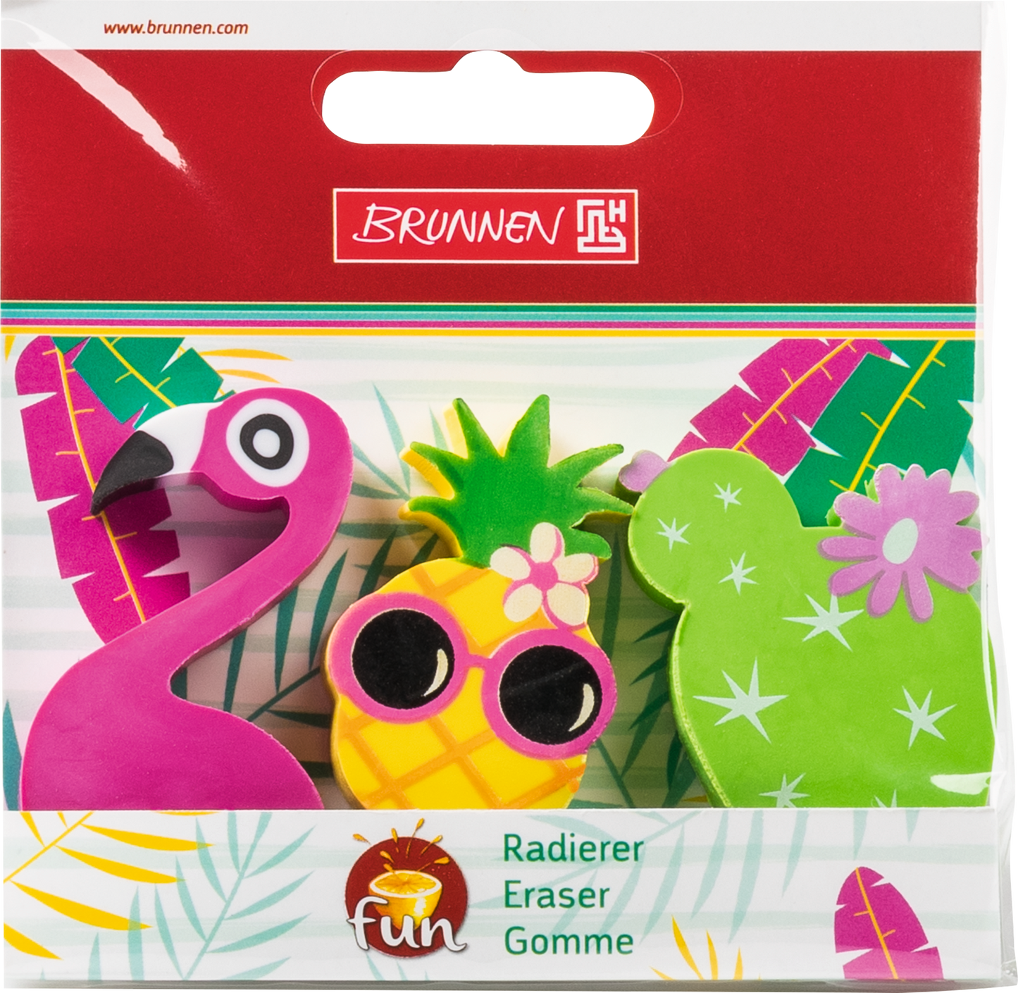 Radiergummi-Set 3-teilig „Tropical“