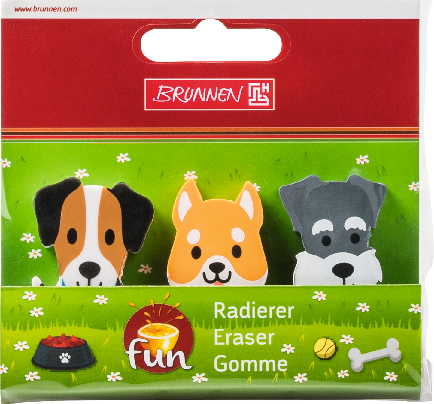 Radiergummi-Set 3-teilig „Hund“