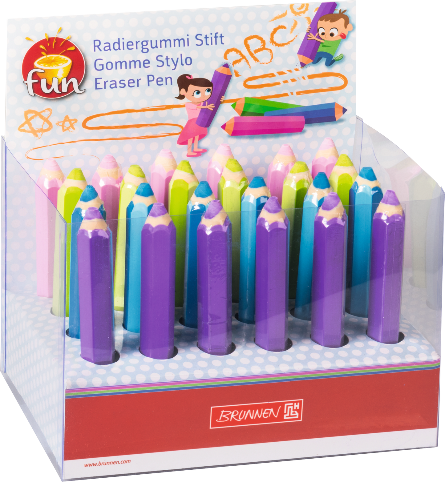 Radiergummi „Stift“, sortiert