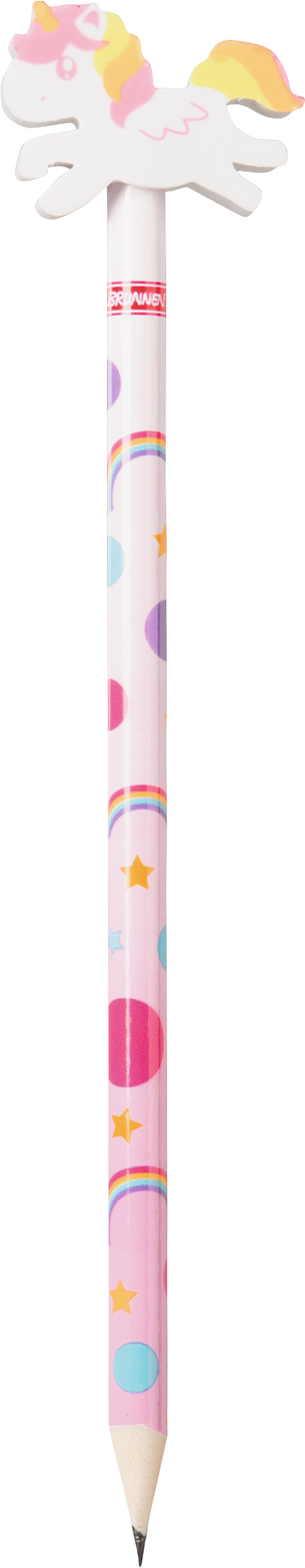 Bleistift mit Radiergummi „Einhorn“ HB, rosa