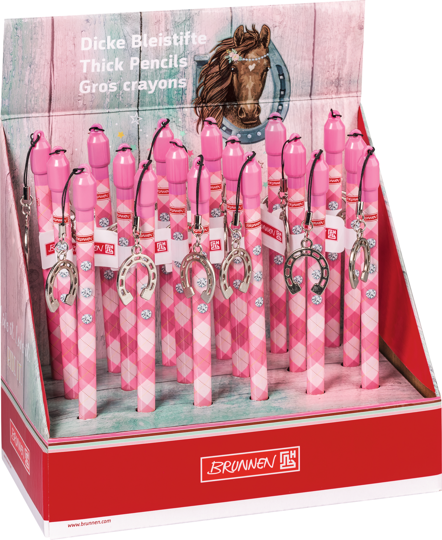 Dicker Bleistift Ponylove HB, rosa