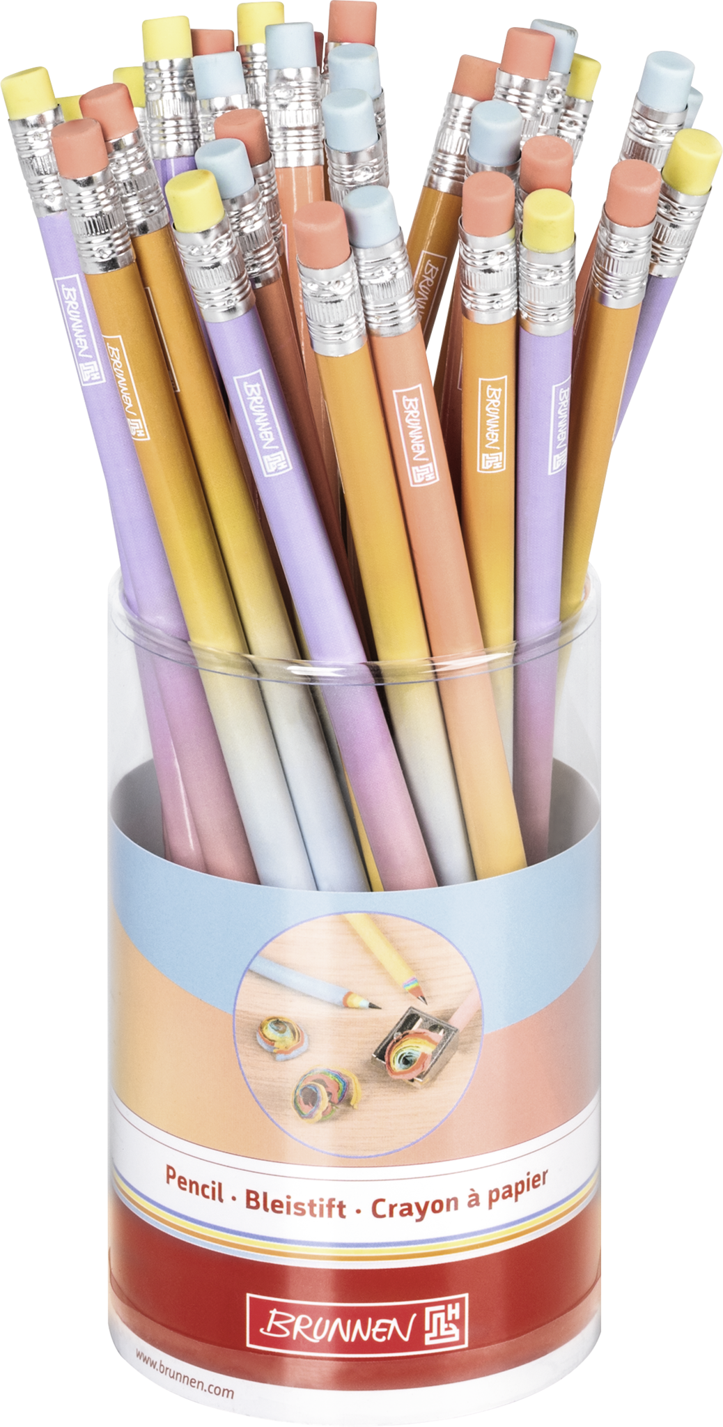 Bleistift „Rainbow Paper pastell“ HB, sortiert