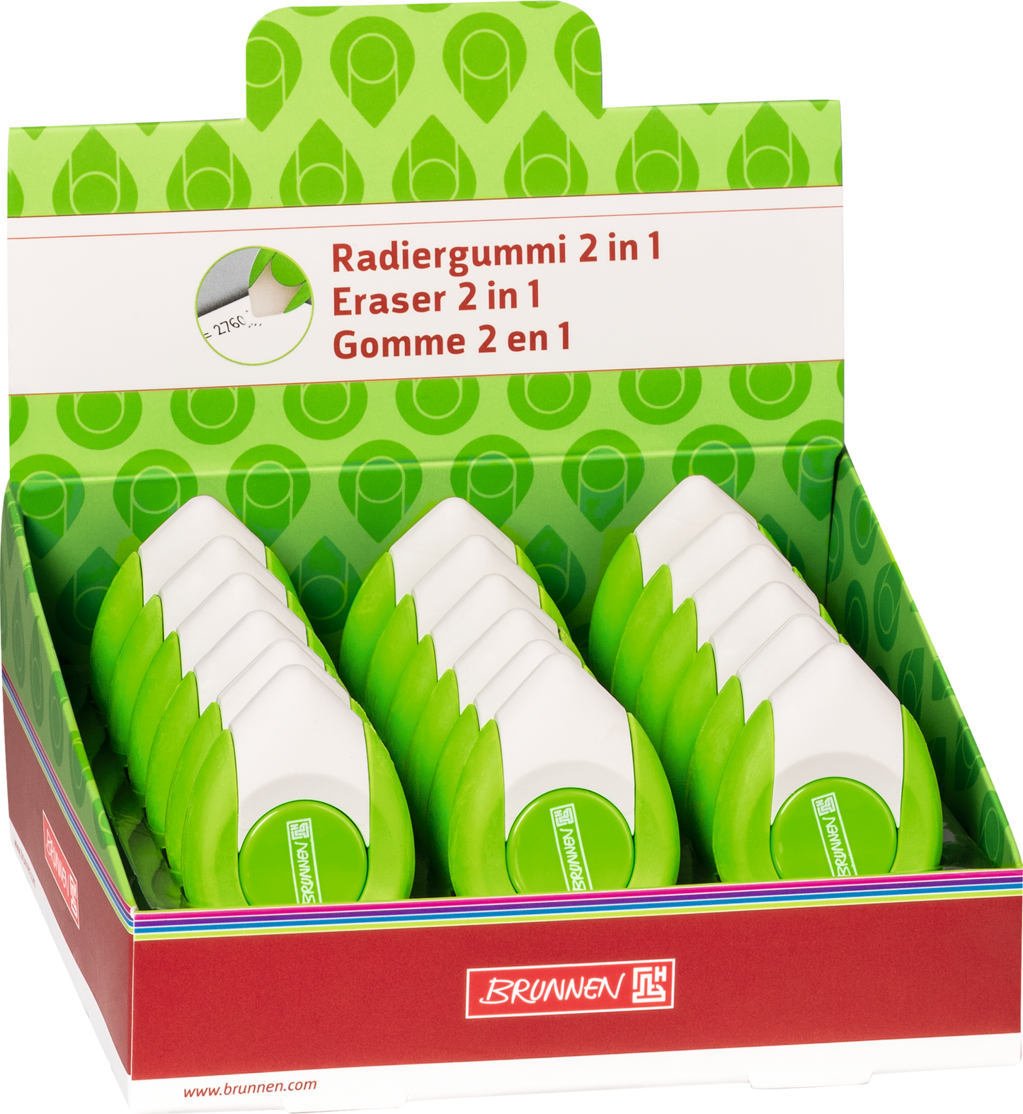 Radiergummi „2 in 1“ Colour Code, kiwi