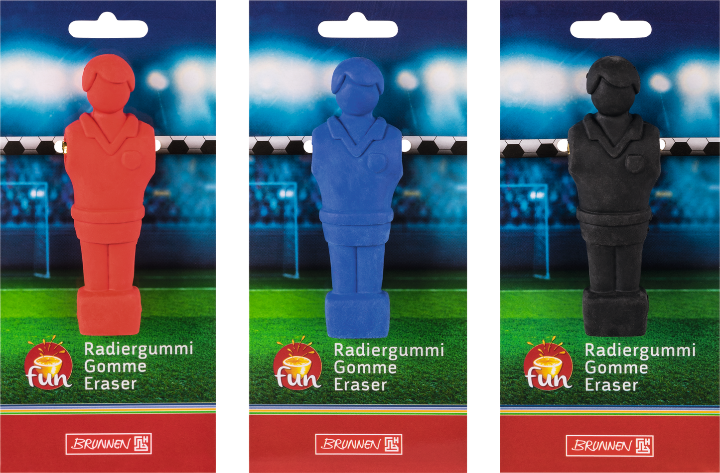 Radiergummi 3D Kicker „Fußball International“, sortiert