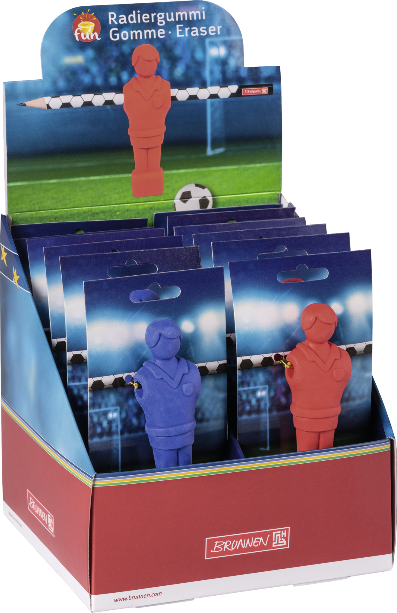 Radiergummi 3D Kicker „Fußball International“, sortiert