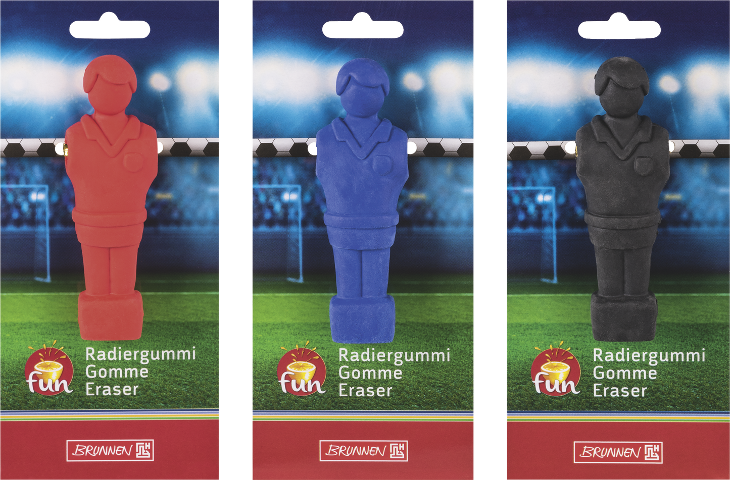 Radiergummi 3D Kicker „Fußball International“, sortiert