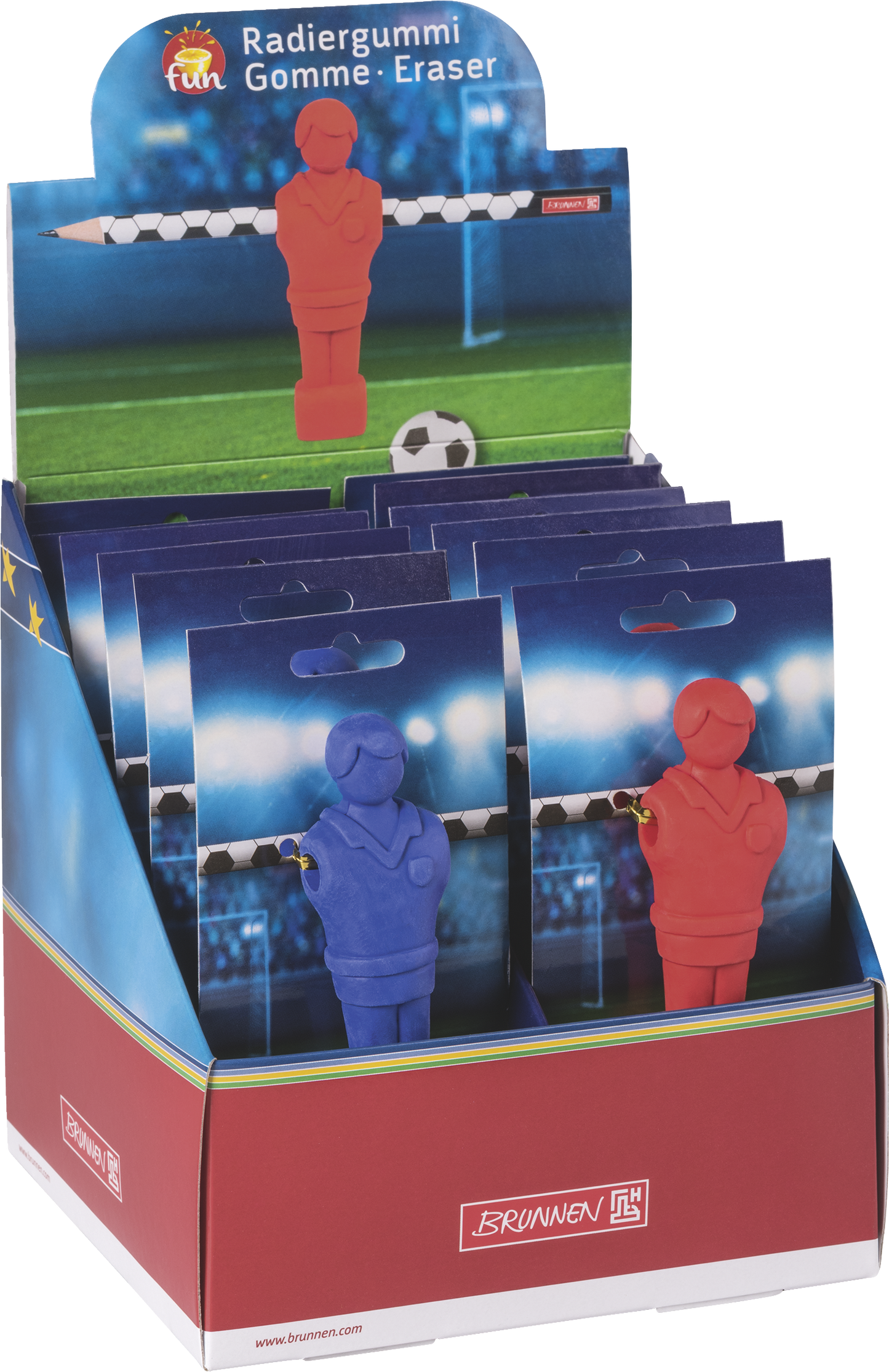 Radiergummi 3D Kicker „Fußball International“, sortiert