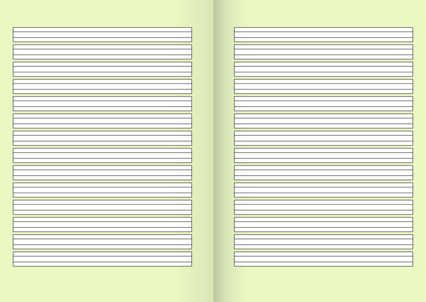 Schulheft Recycling, A5, 16 Blatt / 32 Seiten, Lineatur 2