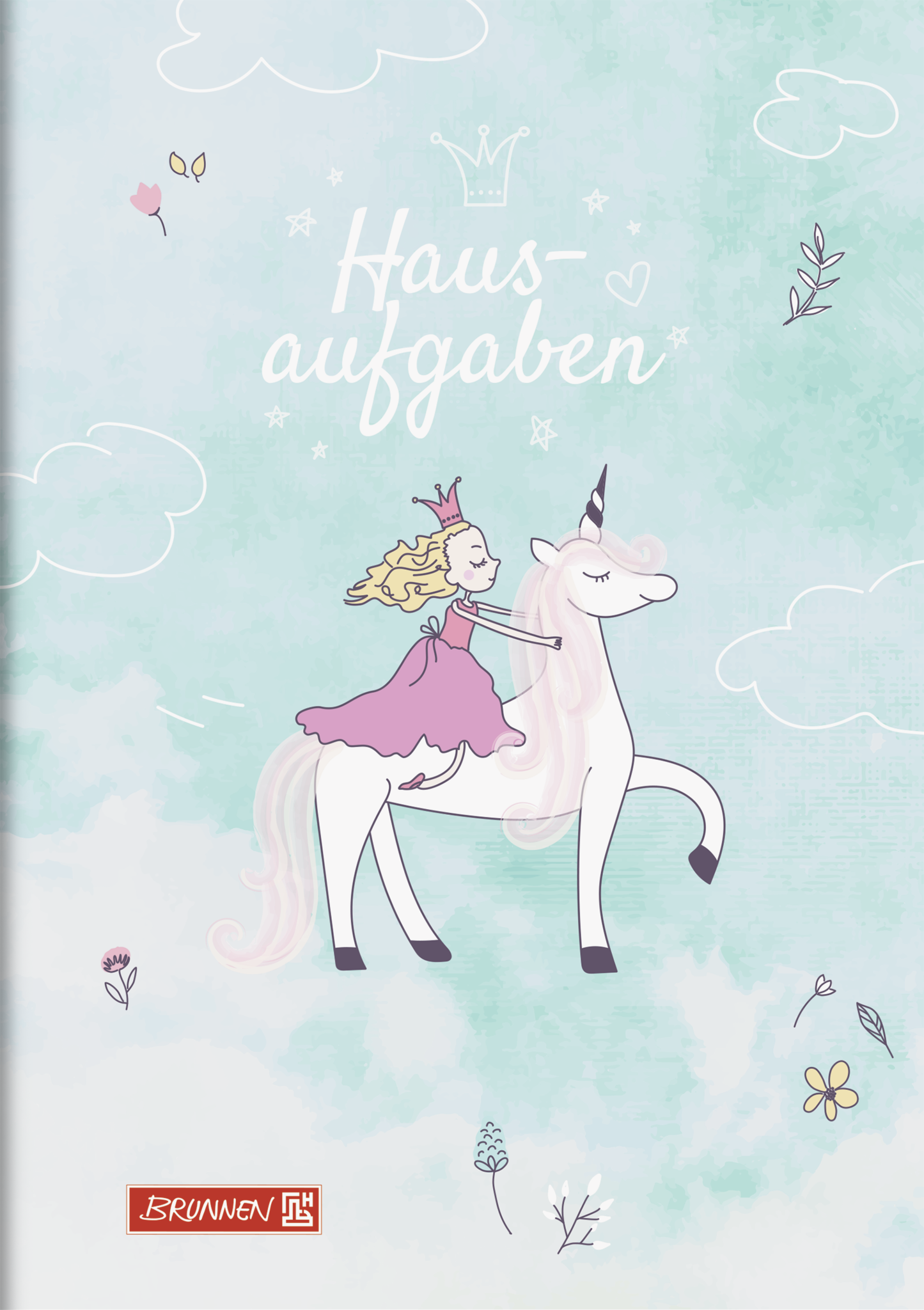 Hausaufgabenheft pfiffig Unicorn Princess, A5, 48 Blatt / 96 Seiten, mint