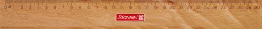 Holzlineal, 30 cm, braun