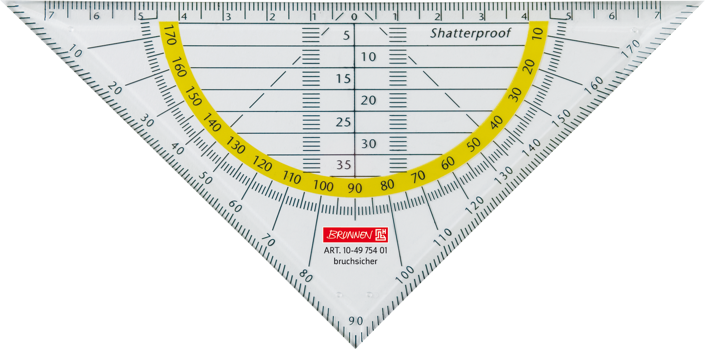 Geometrie-Dreieck bruchsicher, glasklar