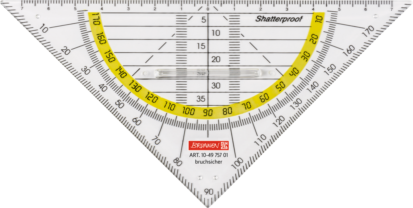 Geometrie-Dreieck bruchsicher, glasklar