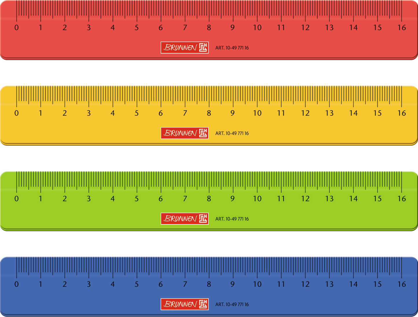 Lineal, 16 cm, sortiert