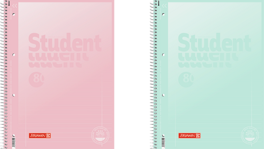 Collegeblock Premium Student „Pastell“, A4, 80 Blatt / 160 Seiten, Lineatur 27, sortiert