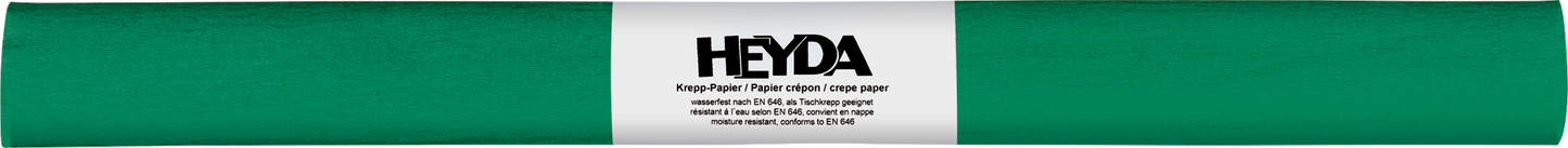 Heyda 203310059 | Krepp-Papier-Rollen | farbfest | 50 x 250 cm | dunkelgrün