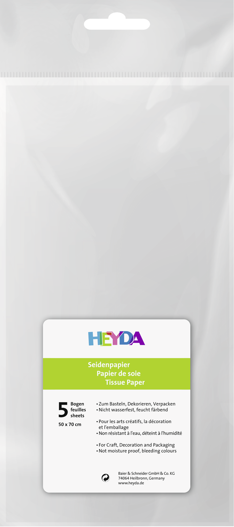 Heyda 203311000 | Seidenpapier | 50 x 70 cm | weiß