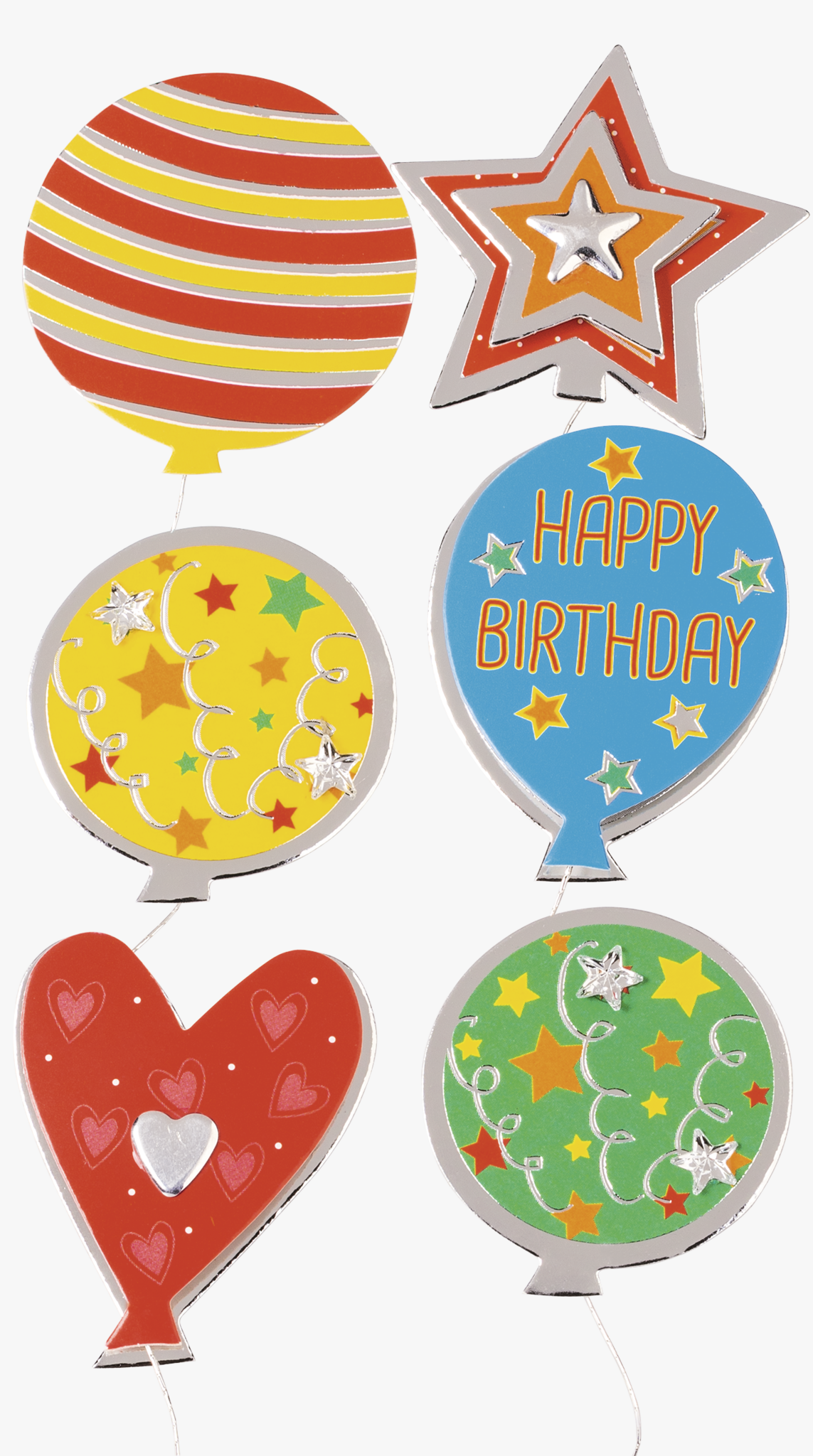 Heyda 203780682 | Stick-On's-Mix | „Geburtstag 2“ | 7,5 x 16,5 cm