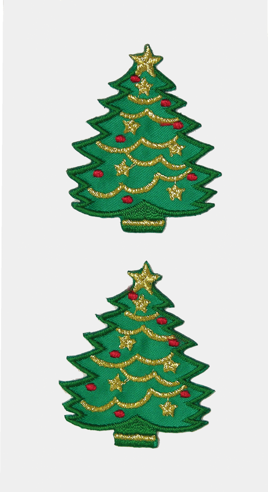 Heyda 203782827 | Textil-Sticker | „Weihnachtsbaum“ | 7,5 x 16,5 cm