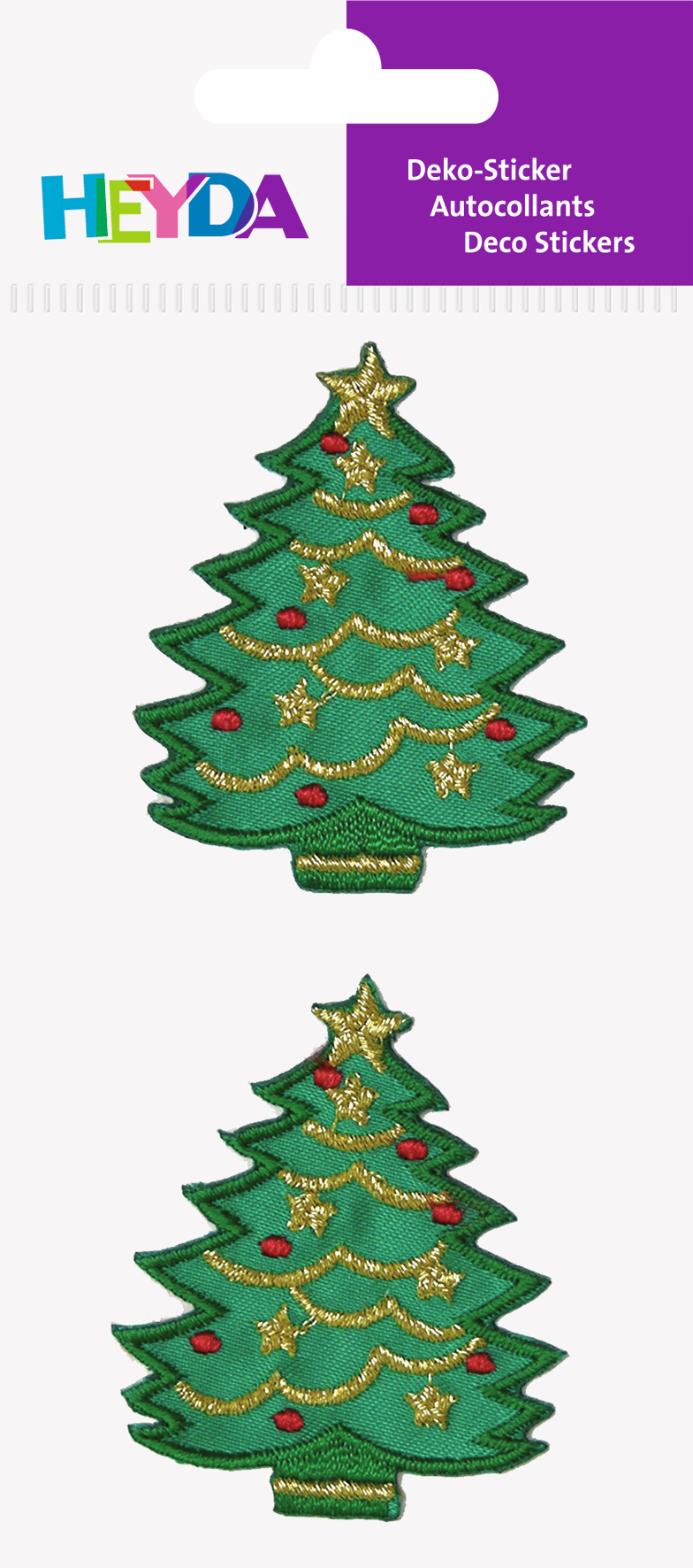 Heyda 203782827 | Textil-Sticker | „Weihnachtsbaum“ | 7,5 x 16,5 cm