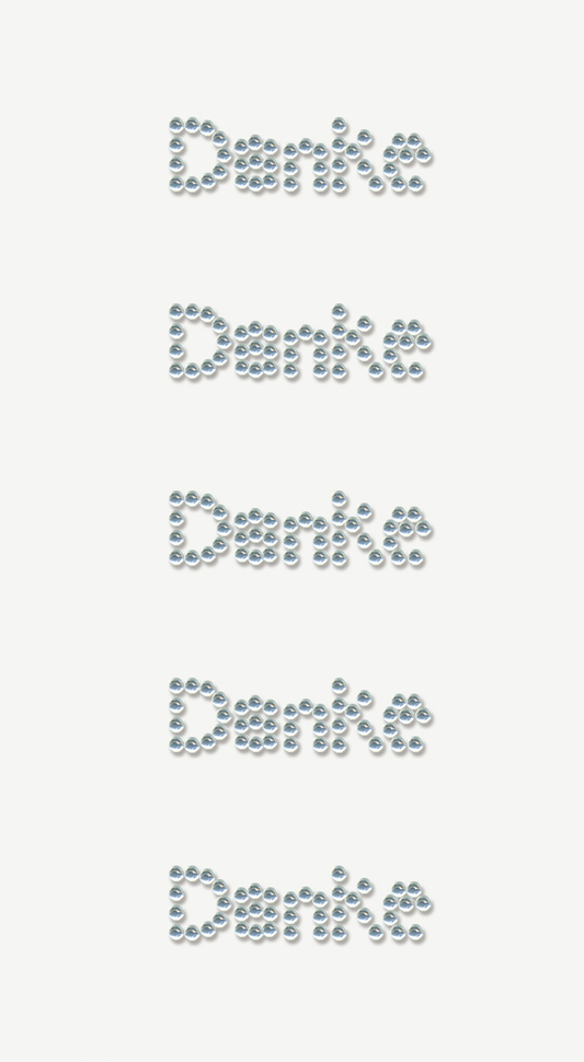 Heyda 203782901 | Strass-Sticker | „Danke“ | 7,5 x 16,5 cm | Acryl | glasklar