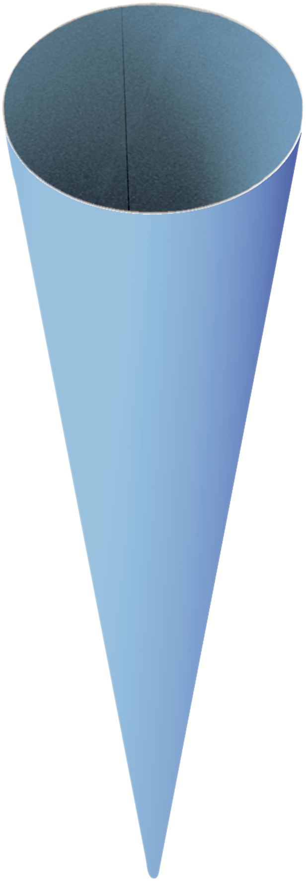 Schultüten-Rohling, Ø 19 cm, L: 70 cm, 440 g/m², blau