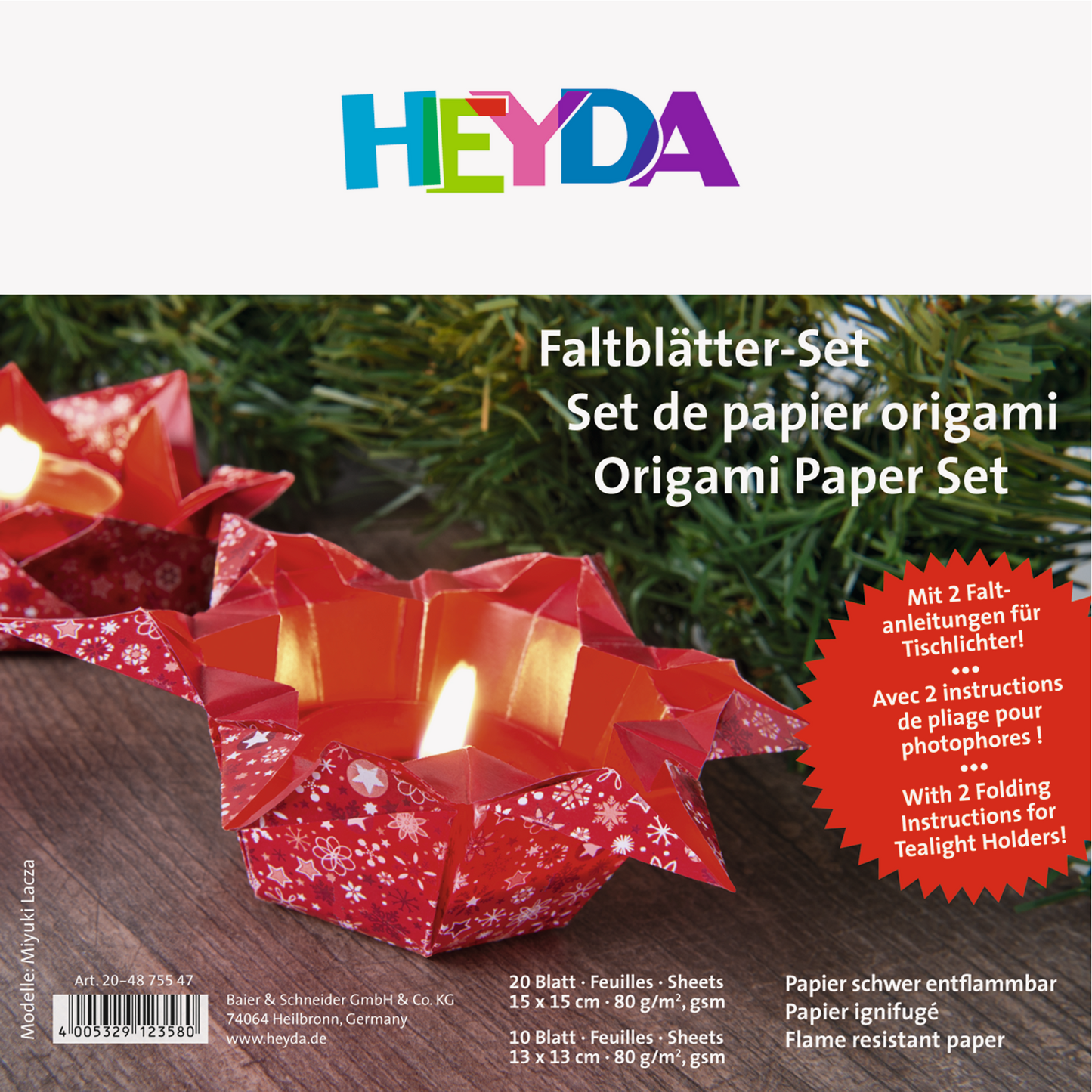 Heyda 204875547 | Faltblätter | „Lucia“ | rot