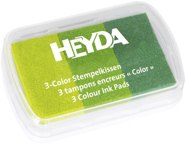 Heyda 204888463 | Stempelkissen | 3-Color | 9 x 6 cm | Grüntöne