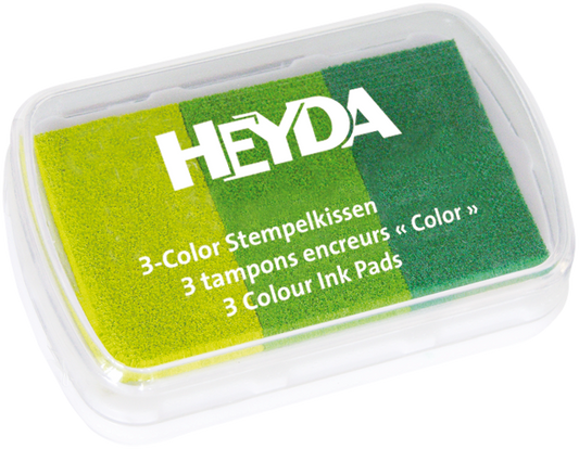 Heyda 204888463 | Stempelkissen | 3-Color | 9 x 6 cm | Grüntöne