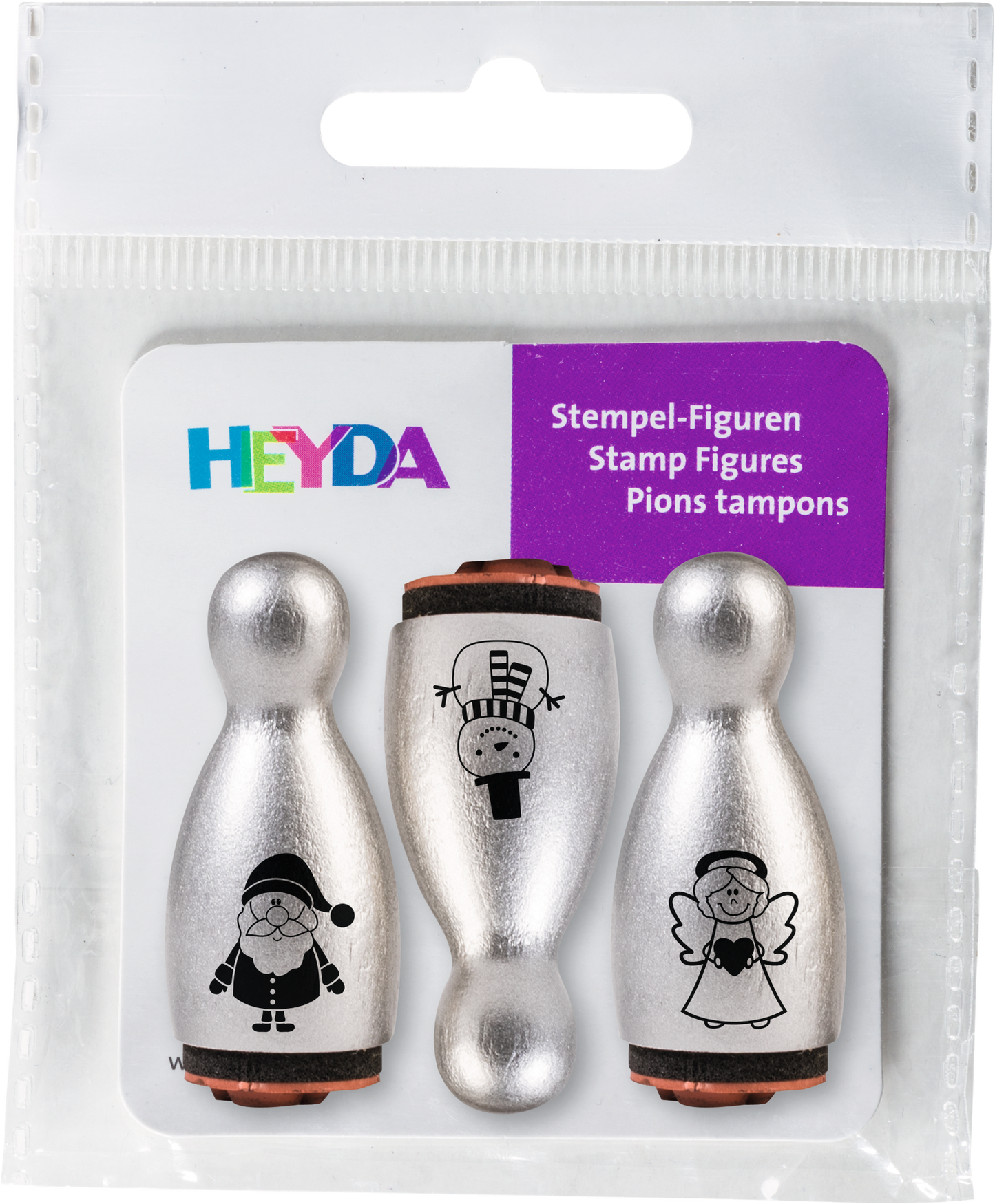 Heyda 204888655 | Stempel-Figuren | „Niko & Co.“ | Holz, farbig lackiert