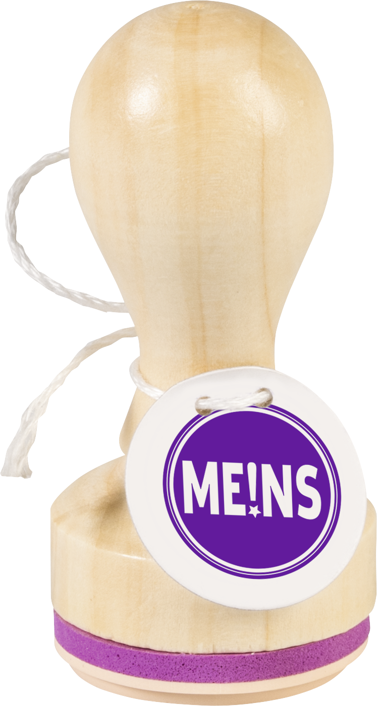 Heyda 211803012 | Stempel | „Meins“ | Holz, matt lackiert