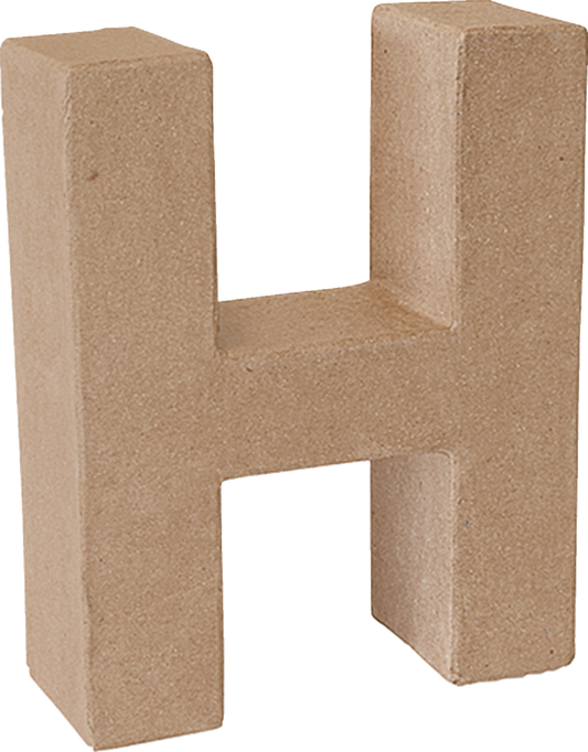 KNORR prandell 2119293108 | Papp-Buchstabe | 3D | „H“ | 17,5 x 14 x 5,5 cm | Pappe | natur