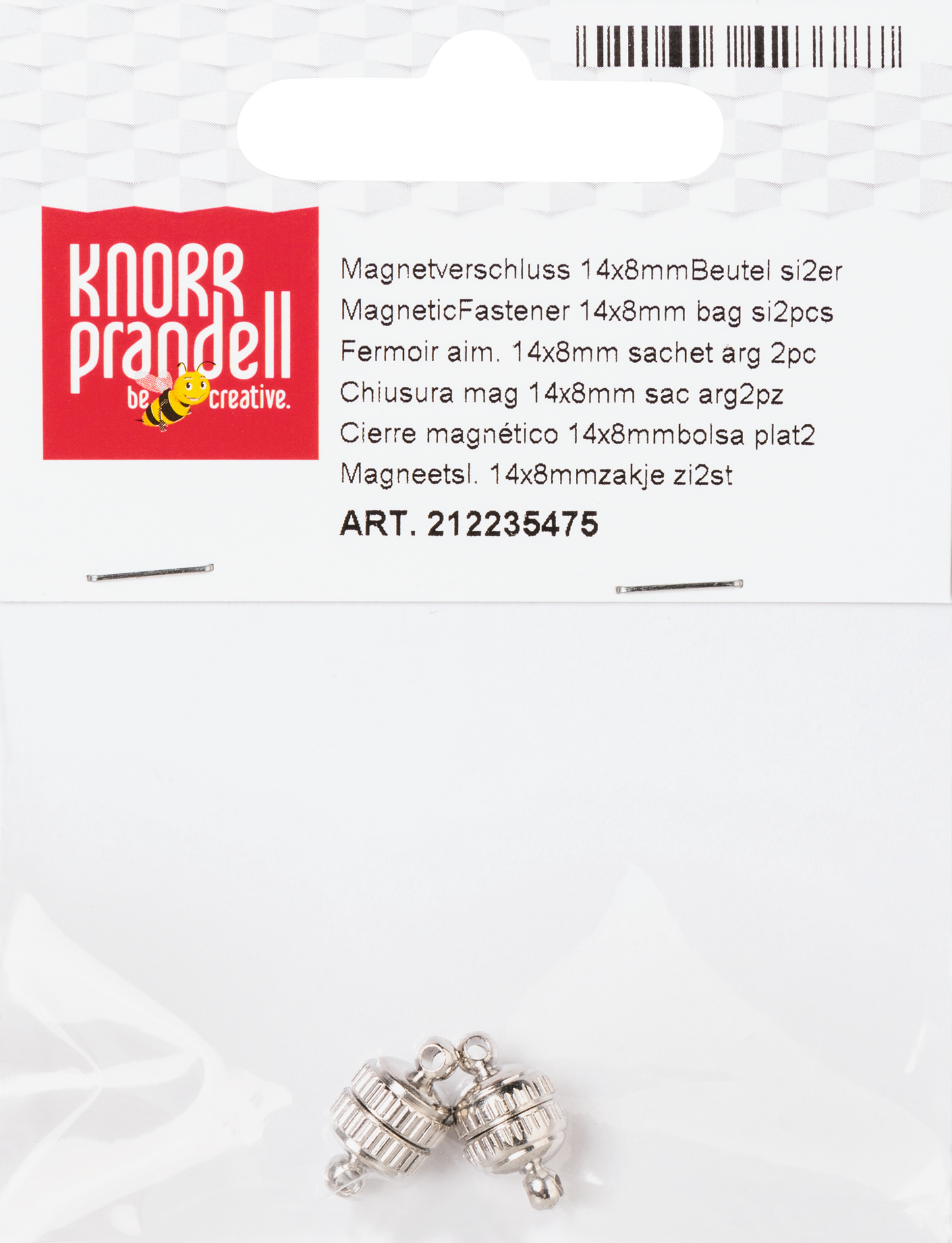 KNORR prandell 212235475 | Magnetverschluss | 14 x 8 mm | Metall | silberfarben