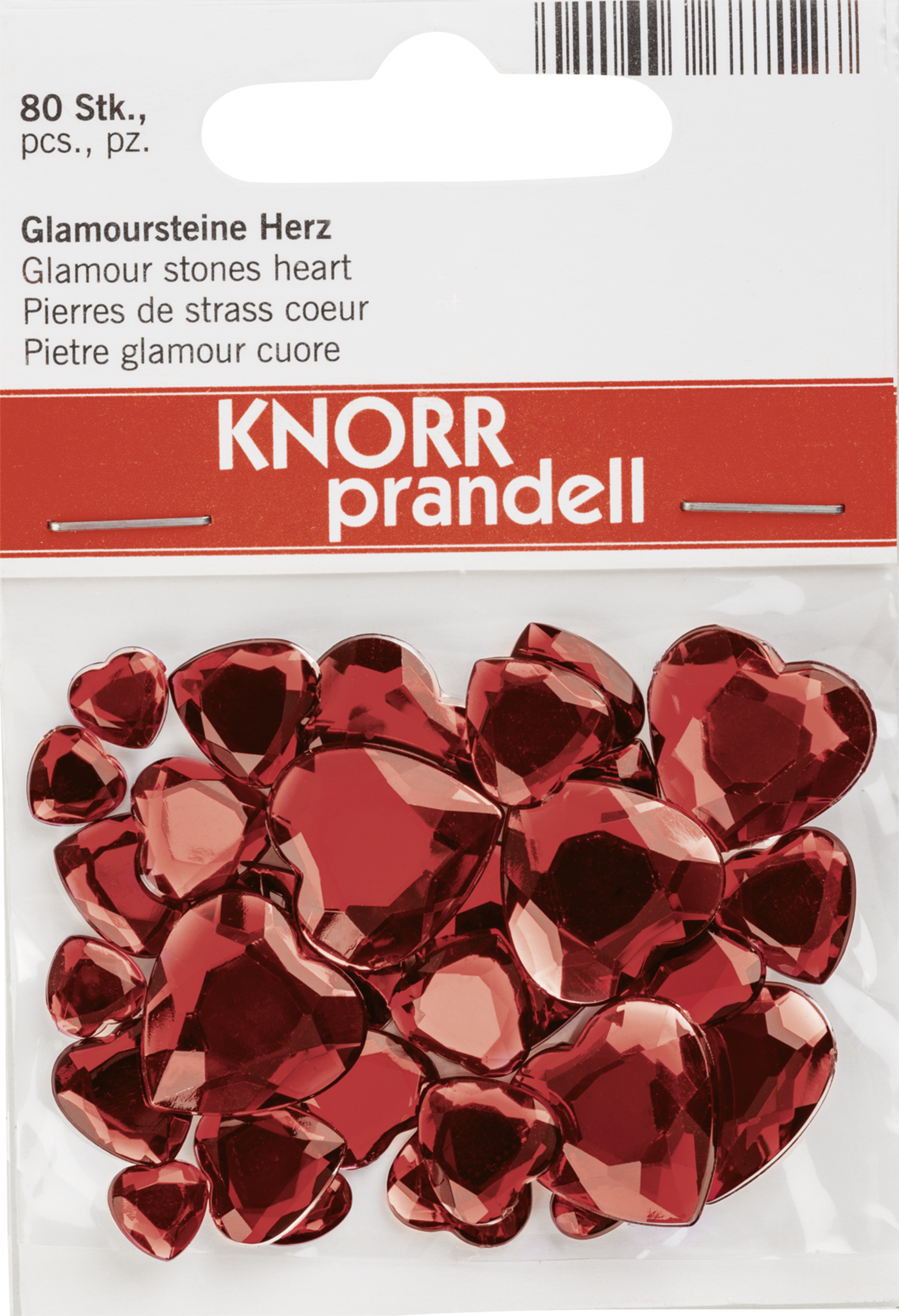 KNORR prandell 212282220 | Glamoursteine-Mix | 8, 12, 18 mm | Acryl | rot