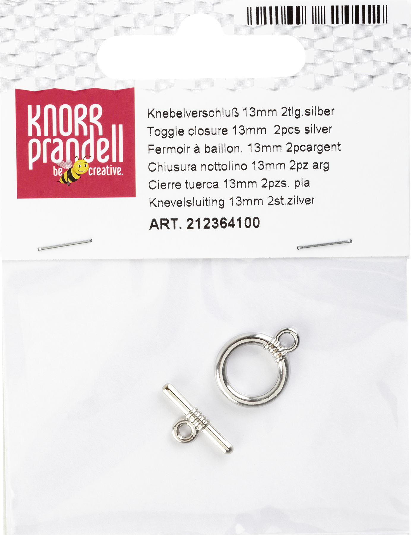 KNORR prandell 212364100 | Knebelverschluss | Ø 13 mm | Metall | silberfarben