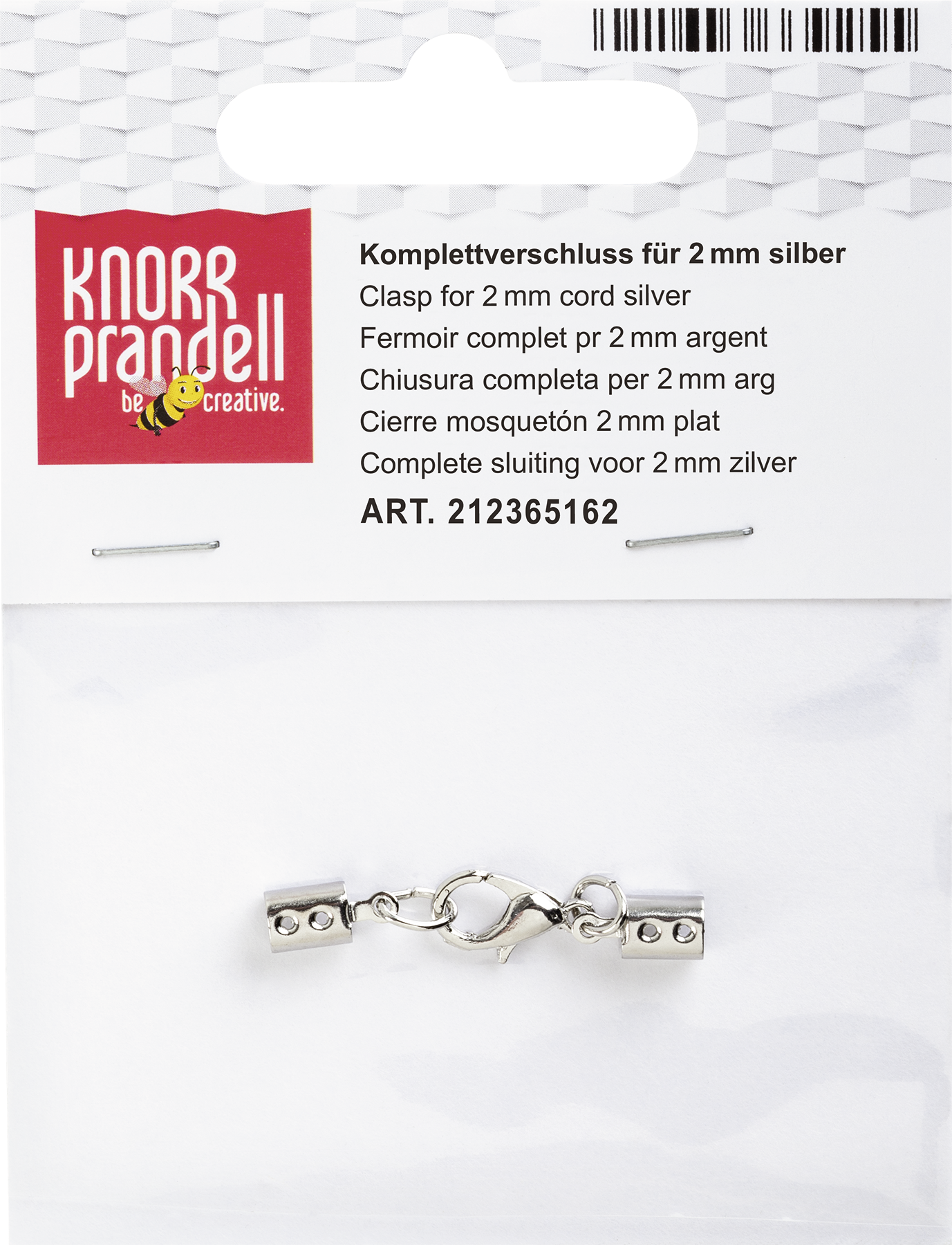 KNORR prandell 212365162 | Komplettverschluss | Hülsenstärke: Ø 2 mm | Metall | silberfarben