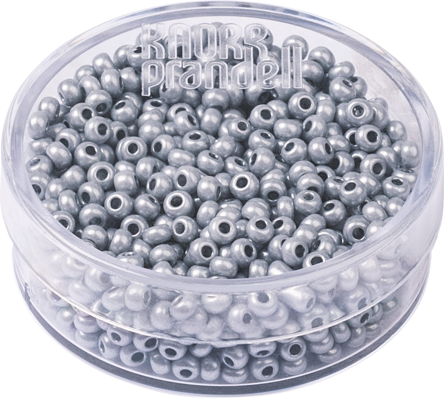 KNORR prandell 213118664 | Böhmische Rocailles | Ø 2,5 mm | Glas | silbergrau