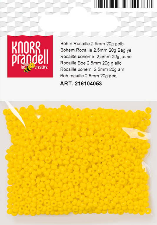 KNORR prandell 216104053 | Böhmische Rocailles | Ø 2,5 mm | Glas | gelb