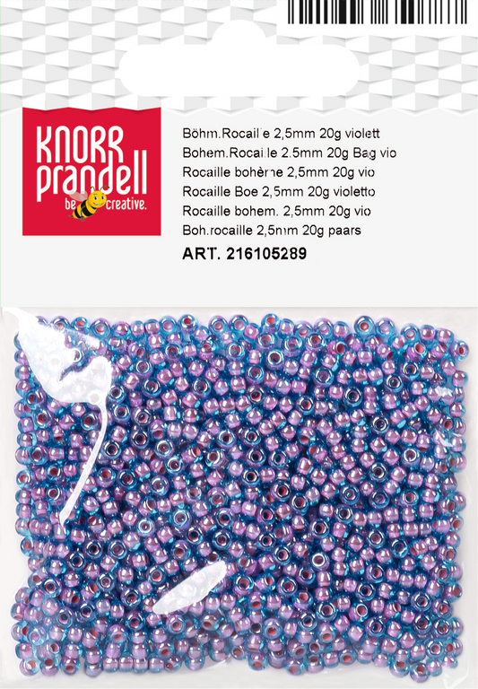 KNORR prandell 216105289 | Böhmische Rocailles | Ø 2,5 mm | Glas | violett