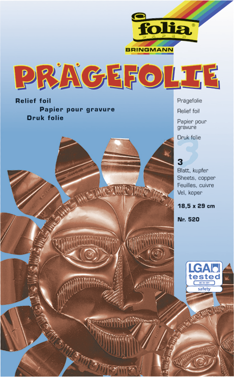 KNORR prandell 218260060 | Prägefolie | 18,5 x 29 cm | Aluminium | kupferfarben