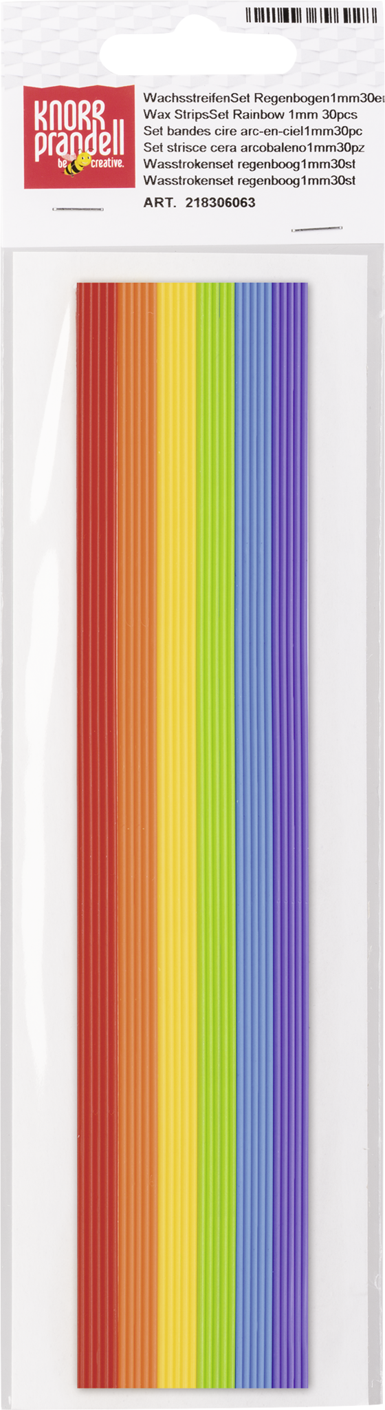 KNORR prandell 218306063 | Wachsplatten-Sortiment | 200 mm | Ø 1 mm | regenbogen